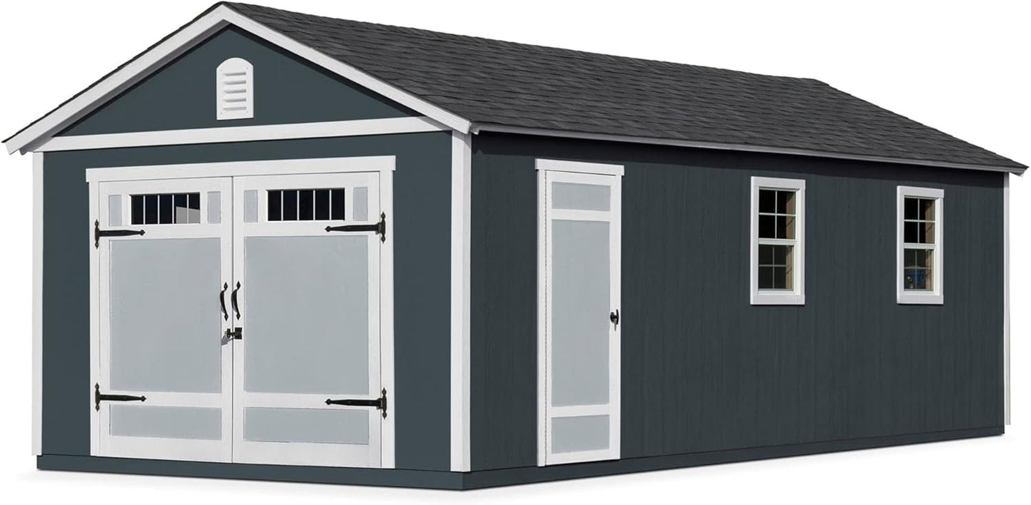 Handy Home Products Manhattan 12×24 Garage Do-it-Yourself Wooden Storage Shed, Does not Include Paint and Roofing Shingles image 0