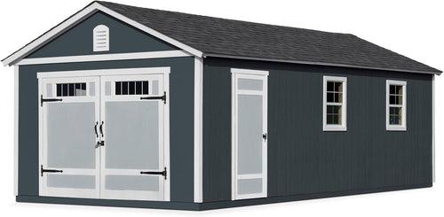 Handy Home Products Manhattan 12×24 Garage Do-it-Yourself Wooden Storage Shed, Does not Include Paint and Roofing Shingles image 0
