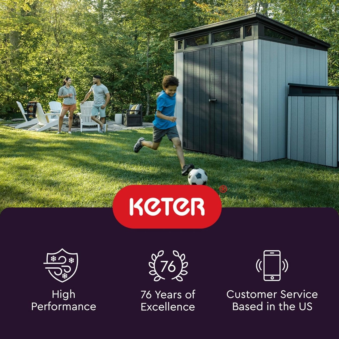 Keter Manor 4×6 Resin Outdoor Storage Shed Kit-Perfect to Store Patio Furniture, Garden Tools Bike Accessories, Beach Chairs and Lawn Mower, Grey & White image 10