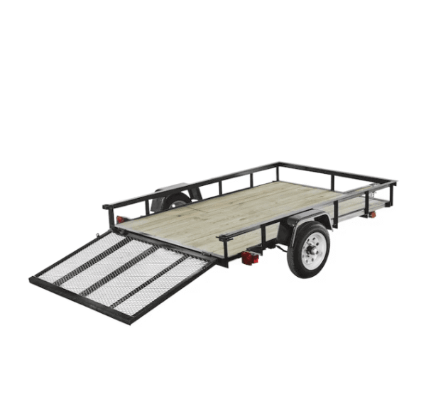 Carry-On Trailer 5-ft x 8-ft Treated Lumber Utility Trailer with Ramp Gate image 1