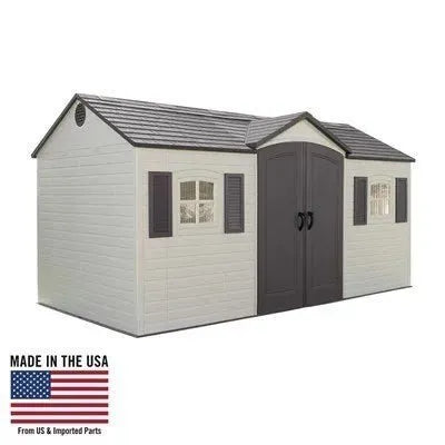 Lifetime Storage Shed: lifetime Garden Building Shed – 15′ X 8′ – Gray image 0