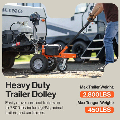 SuperHandy 2800-lb Capacity 3-Wheel Orange Steel Dolly GUO041 image 4