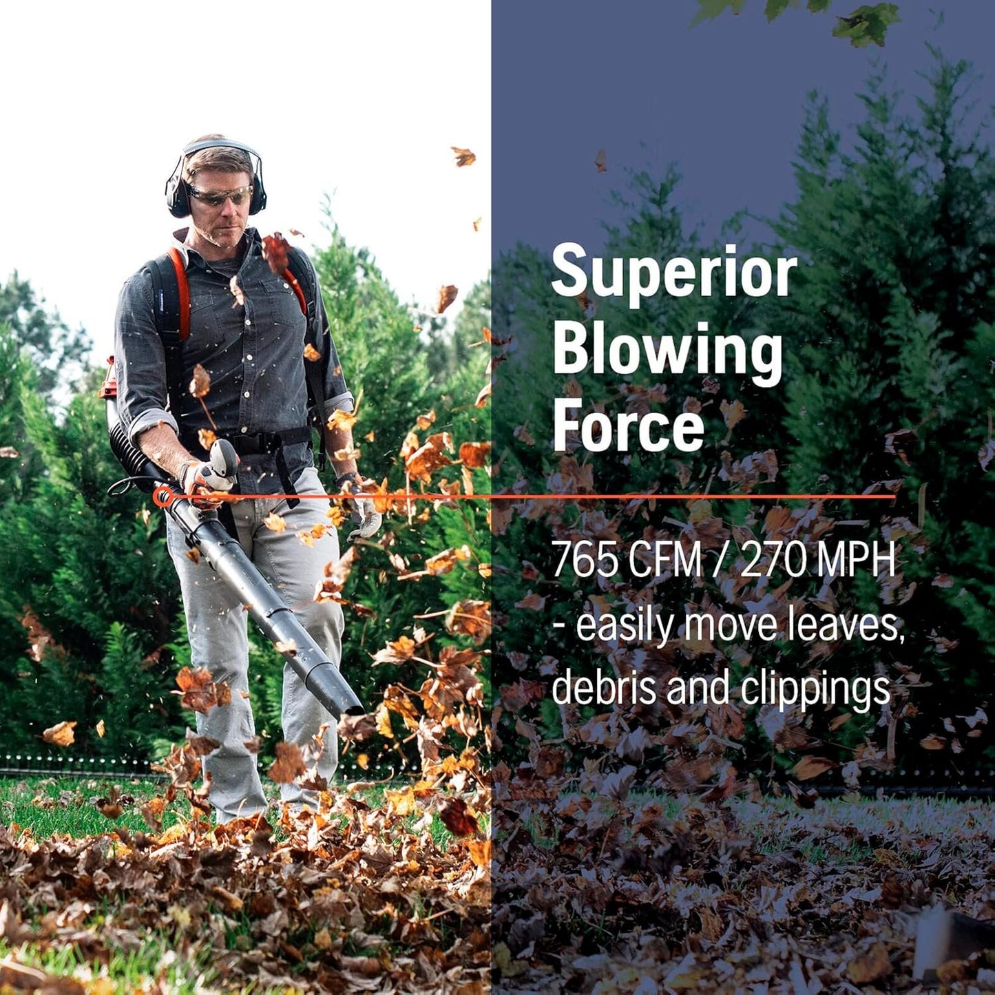 Husqvarna 150BT Gas Backpack Leaf Blower 51cc, 765 CFM, 270 MPH image 3