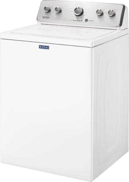 Maytag 3.8 Cu. Ft. High Efficiency Top Load Washer with PowerWash Agitator – White image 1