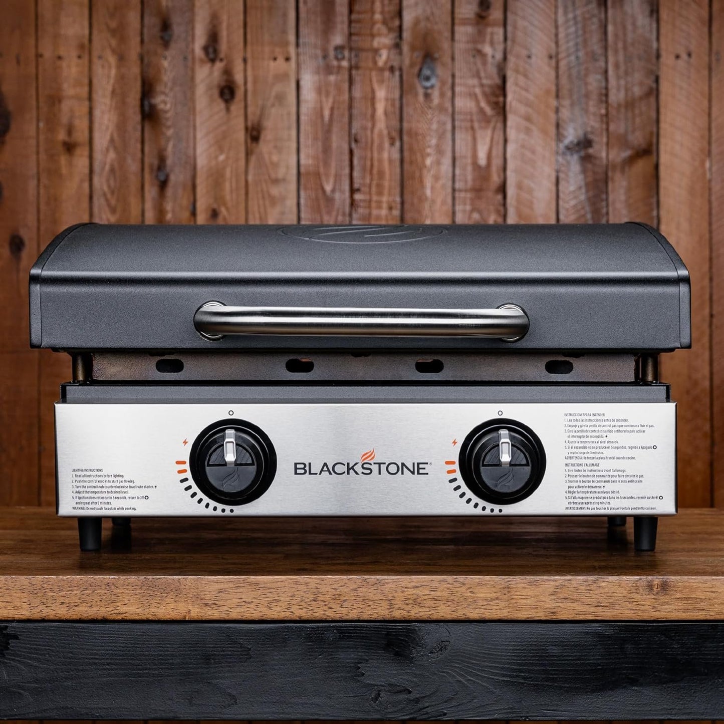 Blackstone 22″ Portable Tabletop Griddle – Dual Burner Flat Top Grill, 24,000 BTU Propane with Stainless Steel Faceplate & Rear Grease System image 16