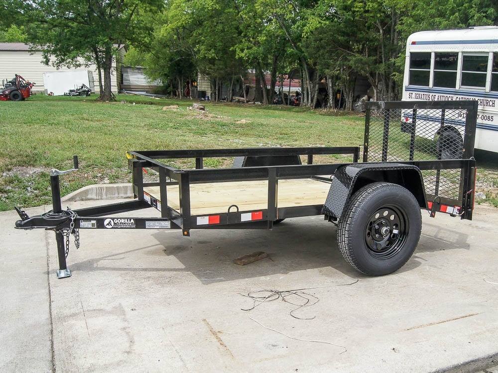 5×8 Powder Coated Dovetail Utility Trailer Single 3,500lb Axle image 1
