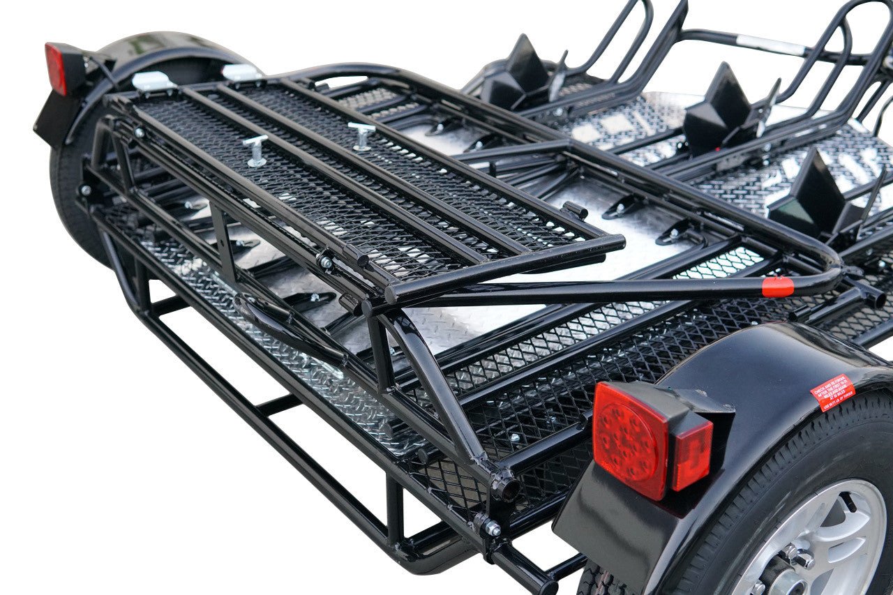 Stand, Store or Roll Ride-Up 3-Rail Motorcycle Trailer image 17
