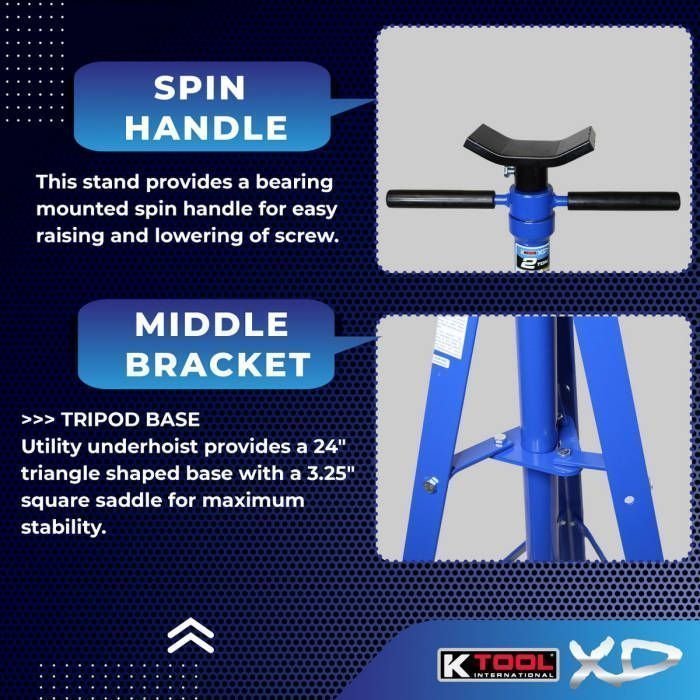 K Tool 2 Ton Under Hoist Jack Stand image 2