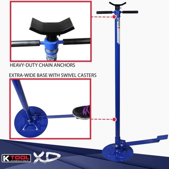 K Tool 3/4 Ton Under Hoist Jack Stand with Pedal image 5