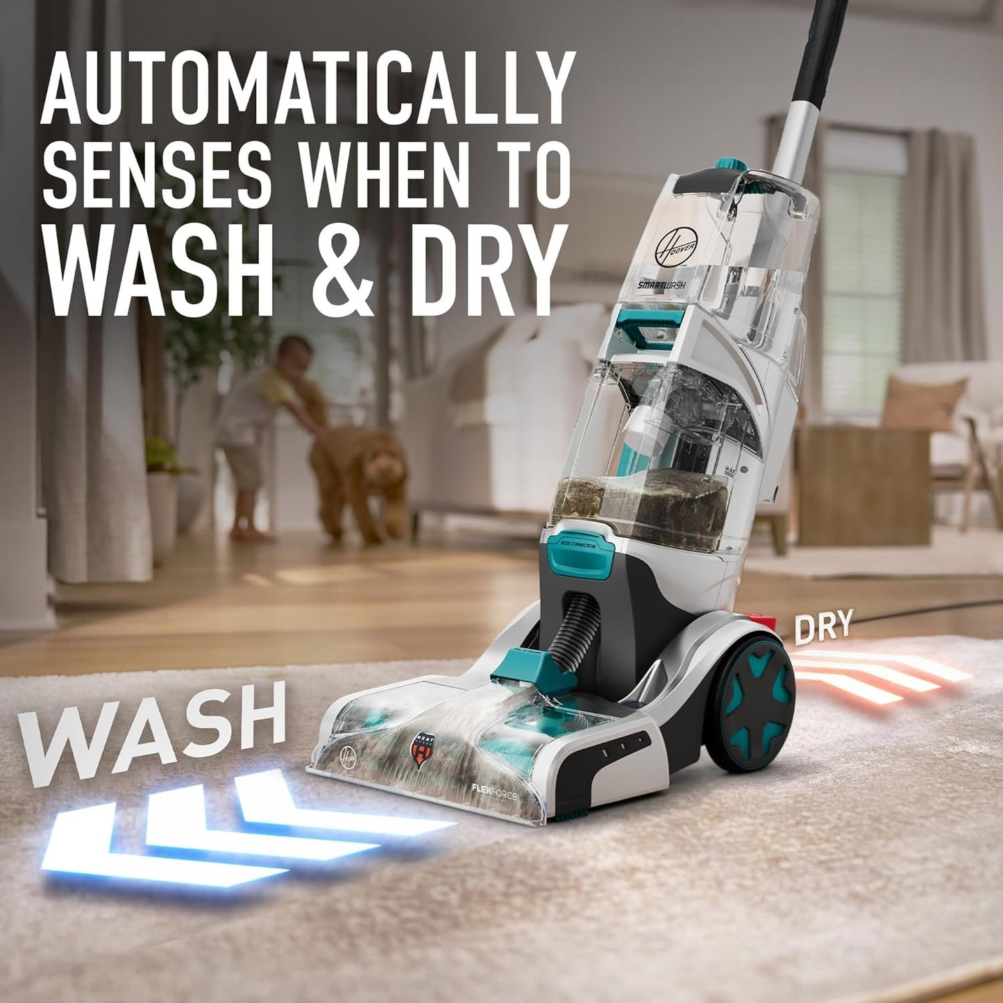 Hoover Smartwash Automatic Carpet Cleaner Machine, FH52000, Turquoise image 29