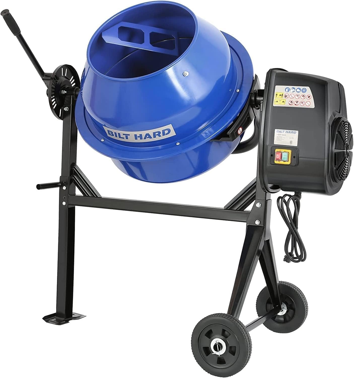 BILT HARD 4 Cu. Ft. Electric Cement Mixer – 550W Portable with Wheels image 0