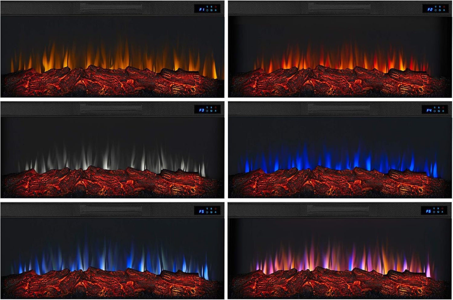 Real Flame Malie 68″ Electric Fireplace with Mantel & Remote Control image 8