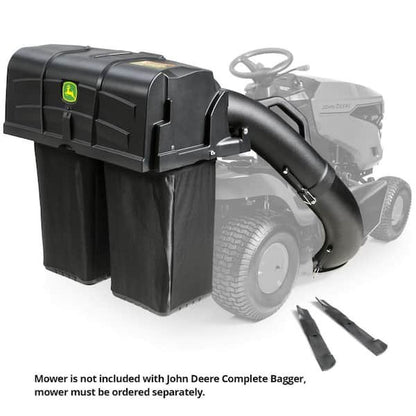 John Deere 42-inch Twin Bagger for 100 Series Tractors – Fast, Easy Attachment image 1
