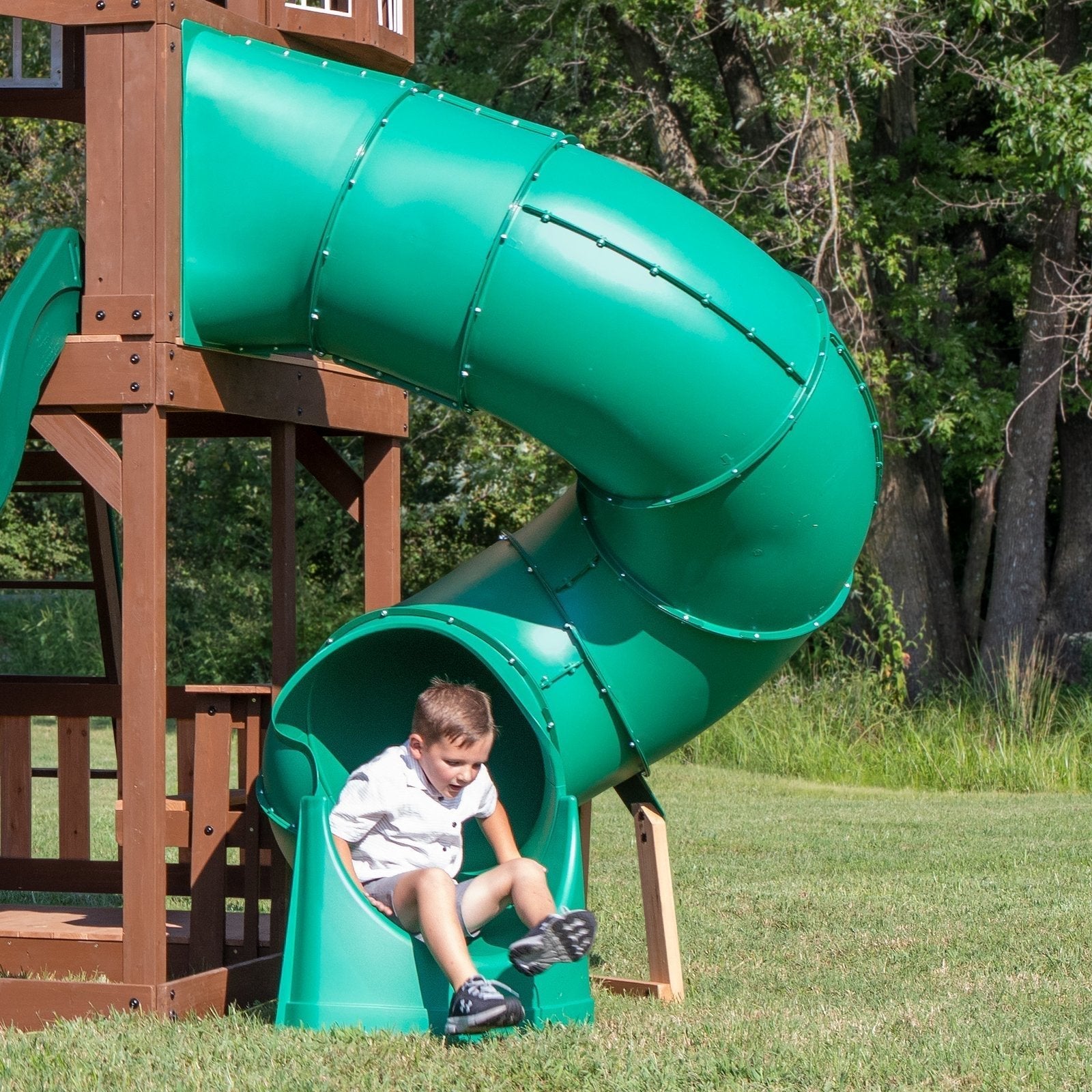 Spiral Right Exit Tube Slide for 5 Foot Decks image 0