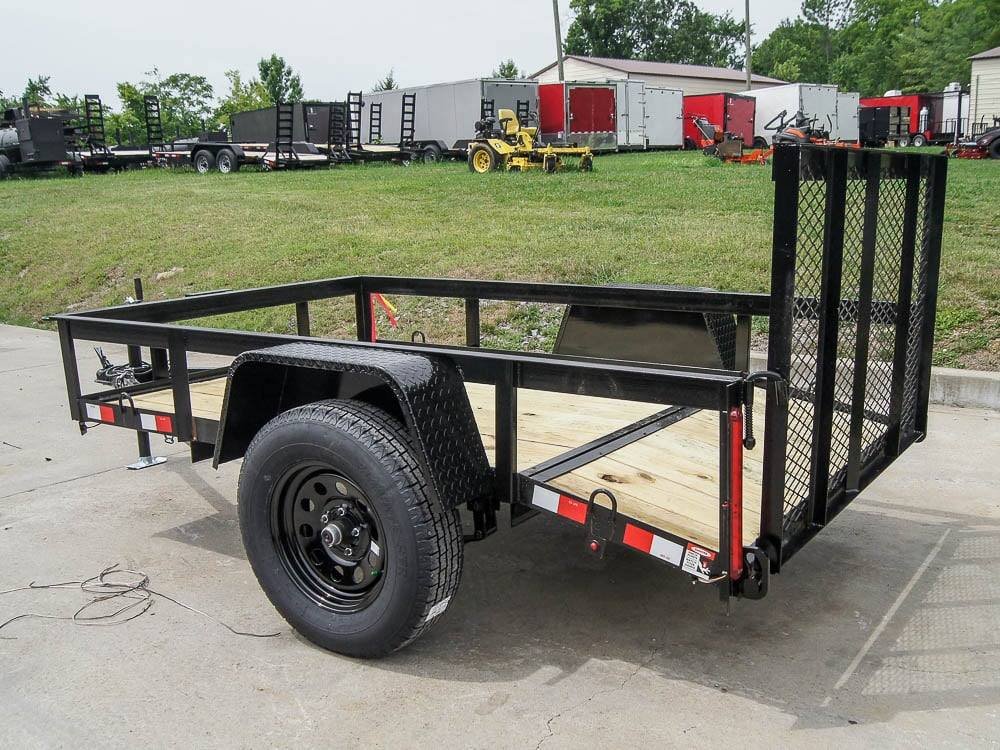5×8 Powder Coated Dovetail Utility Trailer Single 3,500lb Axle image 2