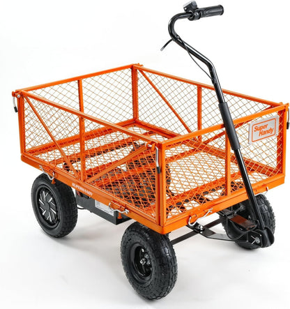 SuperHandy Electric-Assist Garden Cart, 5.7 Cu Ft, 440 lbs Load, All-Terrain Wheels image 0