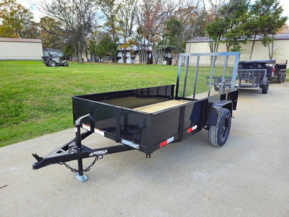 5′ X 10′ Utility Trailer Straight Deck 18″ Sides Tall Gate image 2