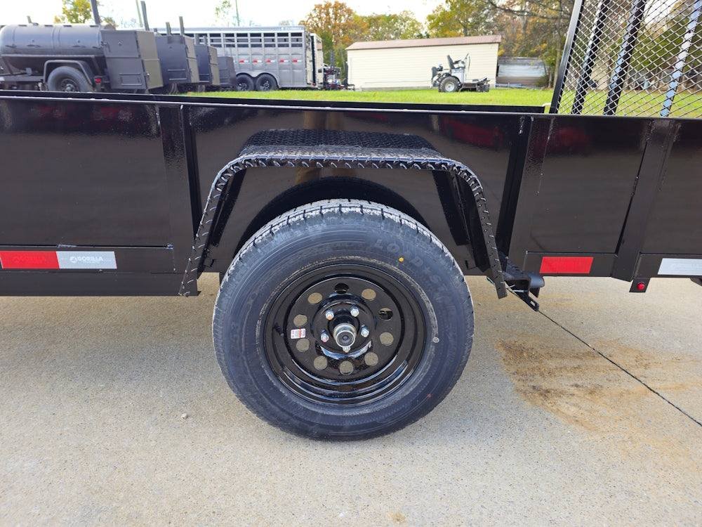 5′ X 10′ Utility Trailer Straight Deck 18″ Sides Tall Gate image 4