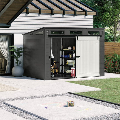 Suncast Modernist 10 ft. W X 7 Ft. D Barn Door Resin Storage ShedSuncast Modernist 10 ft. W X 7 Ft. D Barn Door Resin Storage Shed image 0