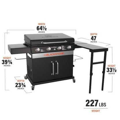 Blackstone 36-in Culinary Cabinet Griddle with Side Table: Versatile Outdoor Cooking in Stainless Steel image 8