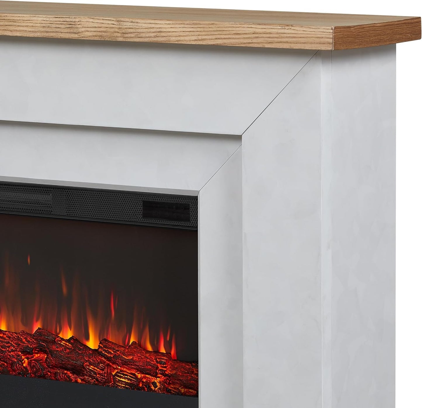 Real Flame Malie 68″ Electric Fireplace with Mantel & Remote Control image 5