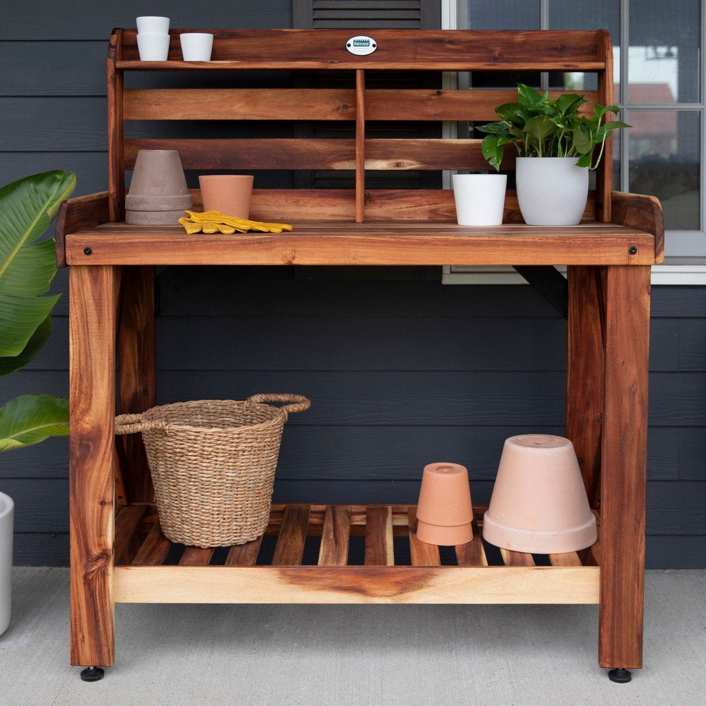 Potting Table/Bench/Serving Bar – Acacia Wood image 0
