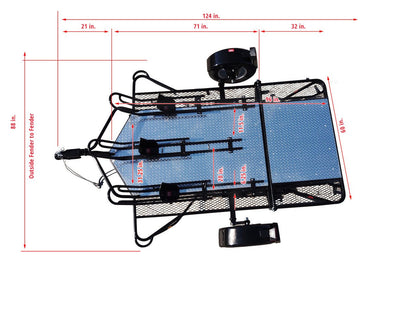 Stand, Store or Roll Ride-Up 3-Rail Motorcycle Trailer image 6