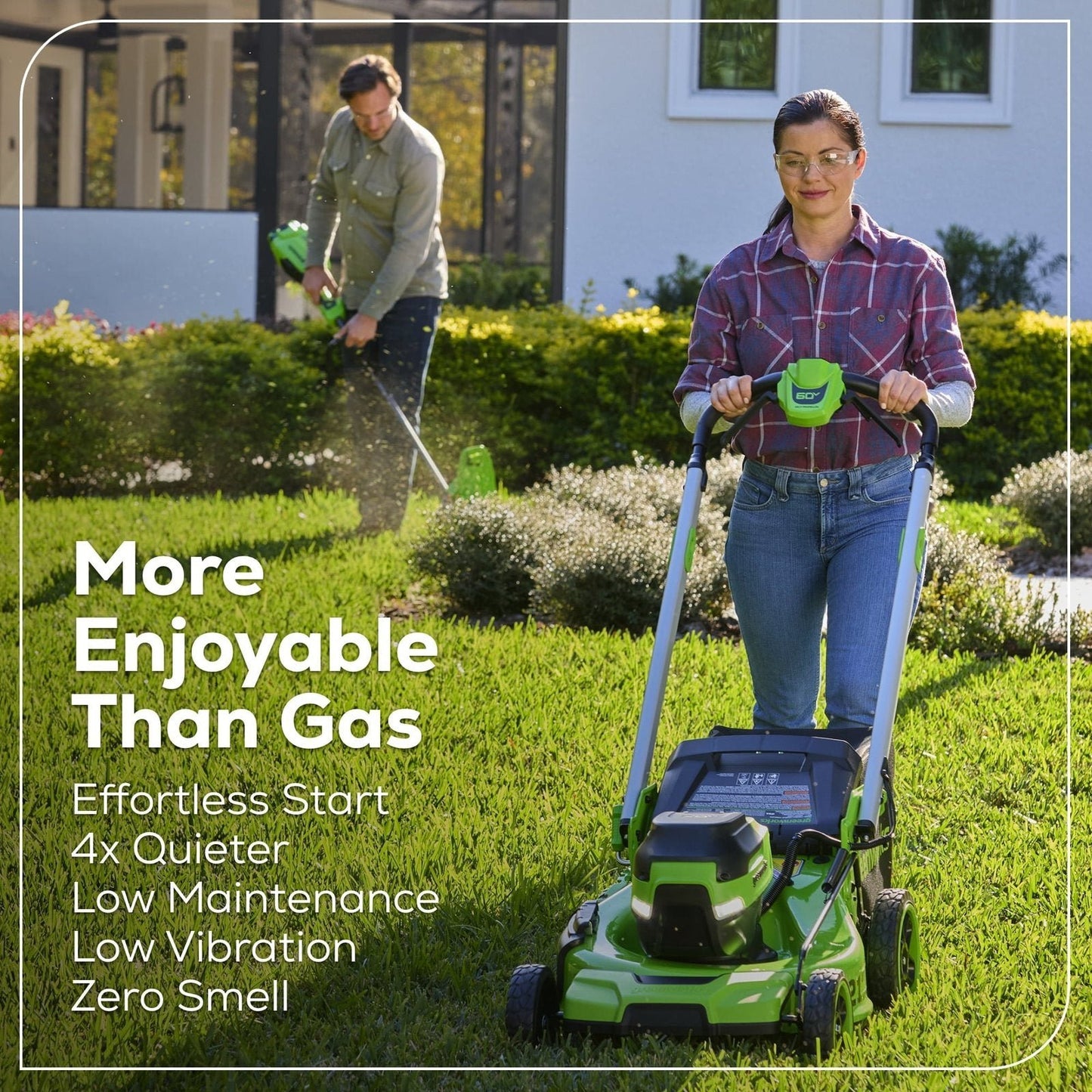 Greenworks 60V 21″ Self Propelled Lawn Mower with (1) 8.0 Ah Battery & Rapid Charger 2546402 image 12