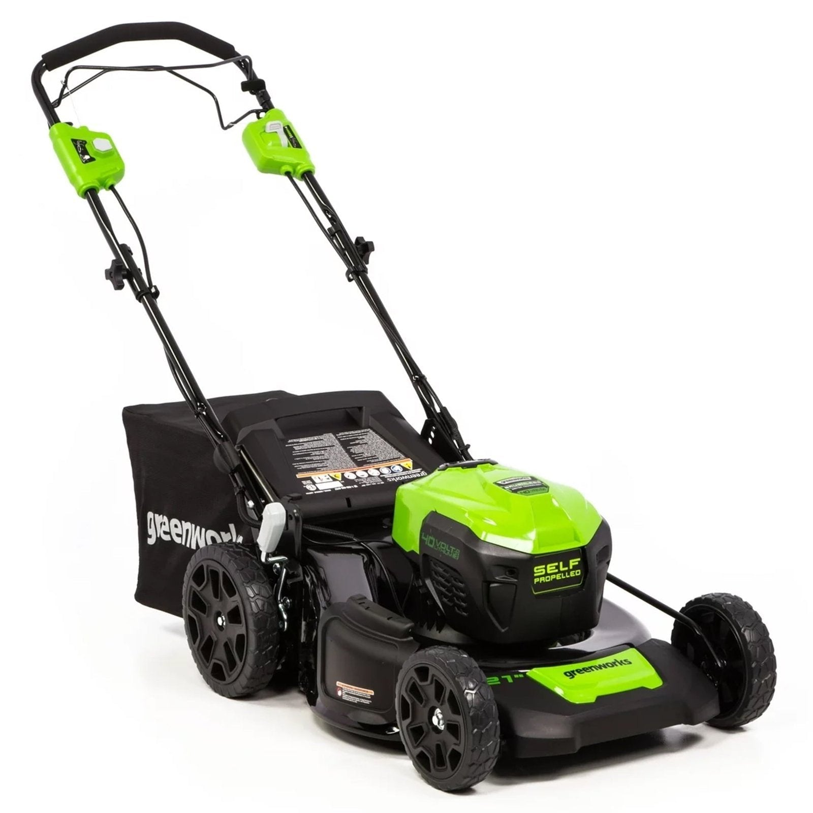 Greenworks Self-Propelled 21-inch Brushless Lawn Mower 40V with 5Ah Battery and Charger image 1