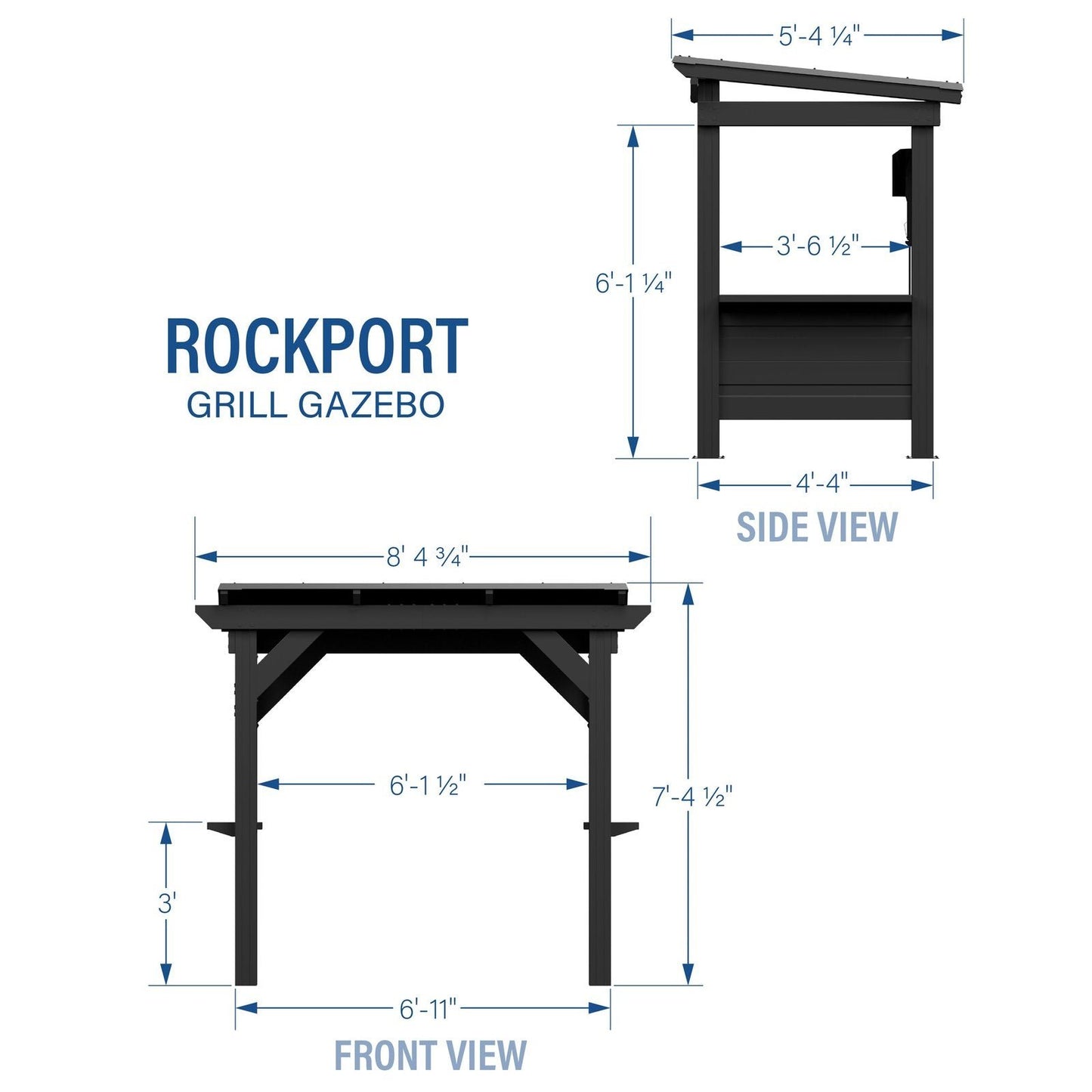 Rockport Steel Grill Gazebo image 2