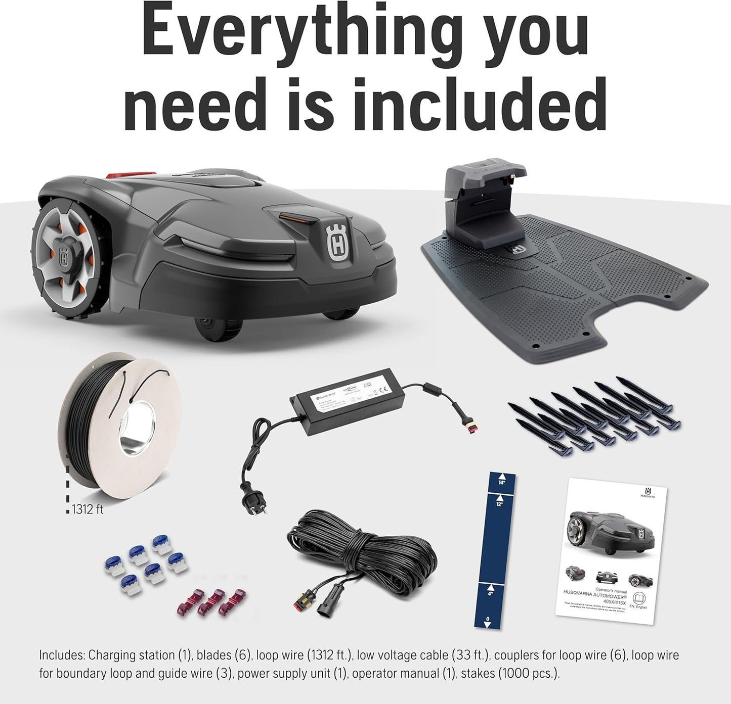 Husqvarna Automower 415X Robotic Lawn Mower with GPS, Self-Installation, 0.4 Acre image 5