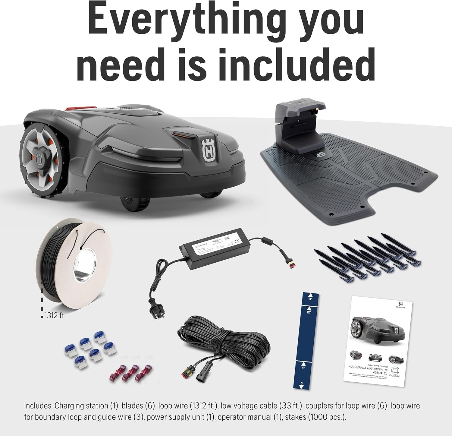 Husqvarna Automower 415X Robotic Lawn Mower with GPS, Self-Installation, 0.4 Acre image 5