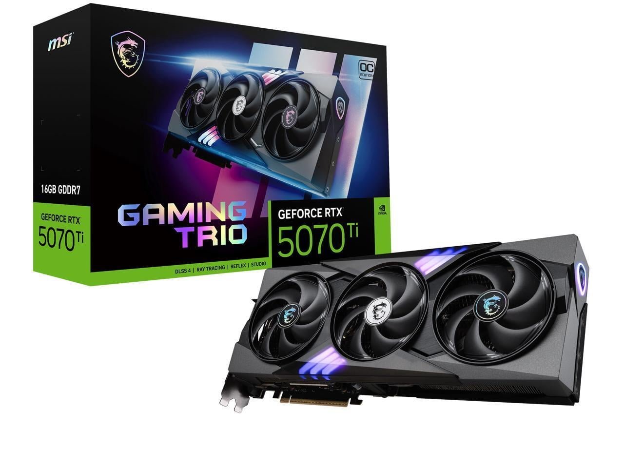 MSI Gaming GeForce RTX 5070 Ti 16GB GDDR7 PCI Express 5.0 Graphics Card RTX 5070 Ti 16G GAMING TRIO OC image 2