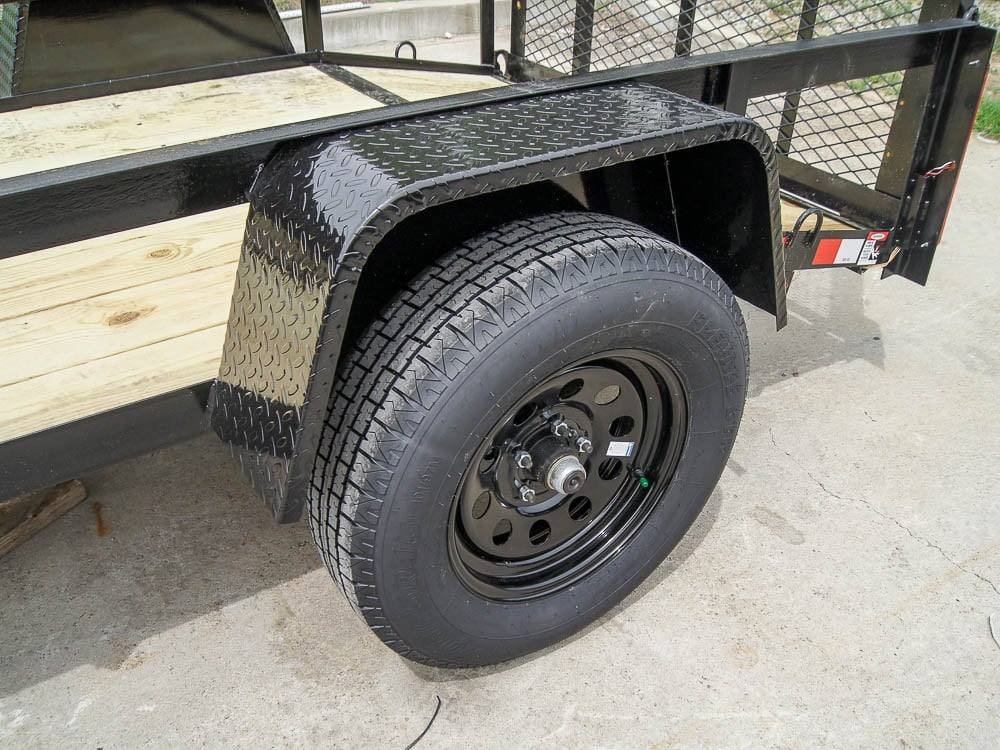 5×8 Powder Coated Dovetail Utility Trailer Single 3,500lb Axle image 5