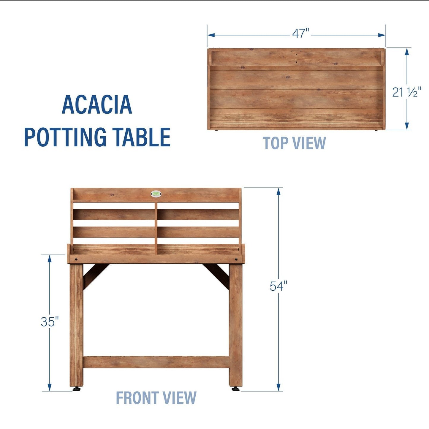 Potting Table/Bench/Serving Bar – Acacia Wood image 2