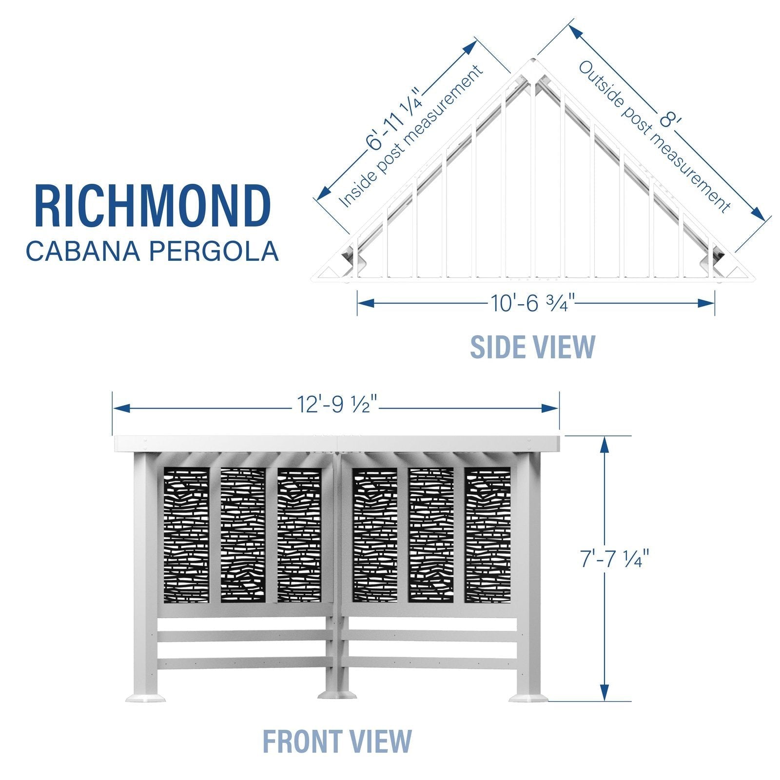 Richmond Modern Steel Cabana Pergola image 2