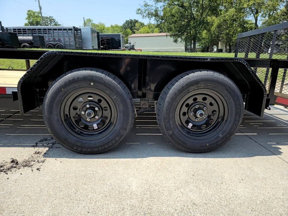 6’4″ x 14 Utility Trailer Powder Coated Dovetail (2) 3500 Axles 7k GVWR image 13