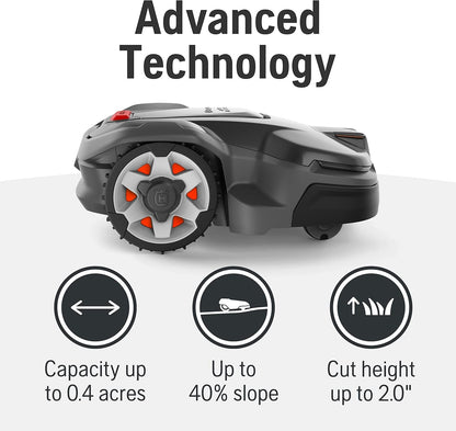 Husqvarna Automower 415X Robotic Lawn Mower with GPS, Self-Installation, 0.4 Acre image 6