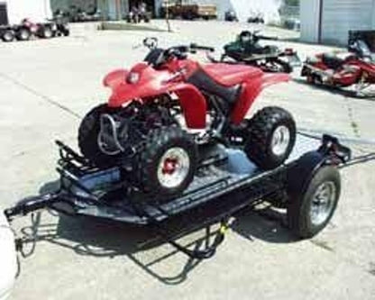 Stand, Store or Roll Ride-Up 3-Rail Motorcycle Trailer image 16