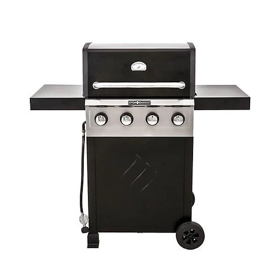 Even Embers 4-Burner Propane Gas Grill, 40,000 BTU, Silver/Black image 0