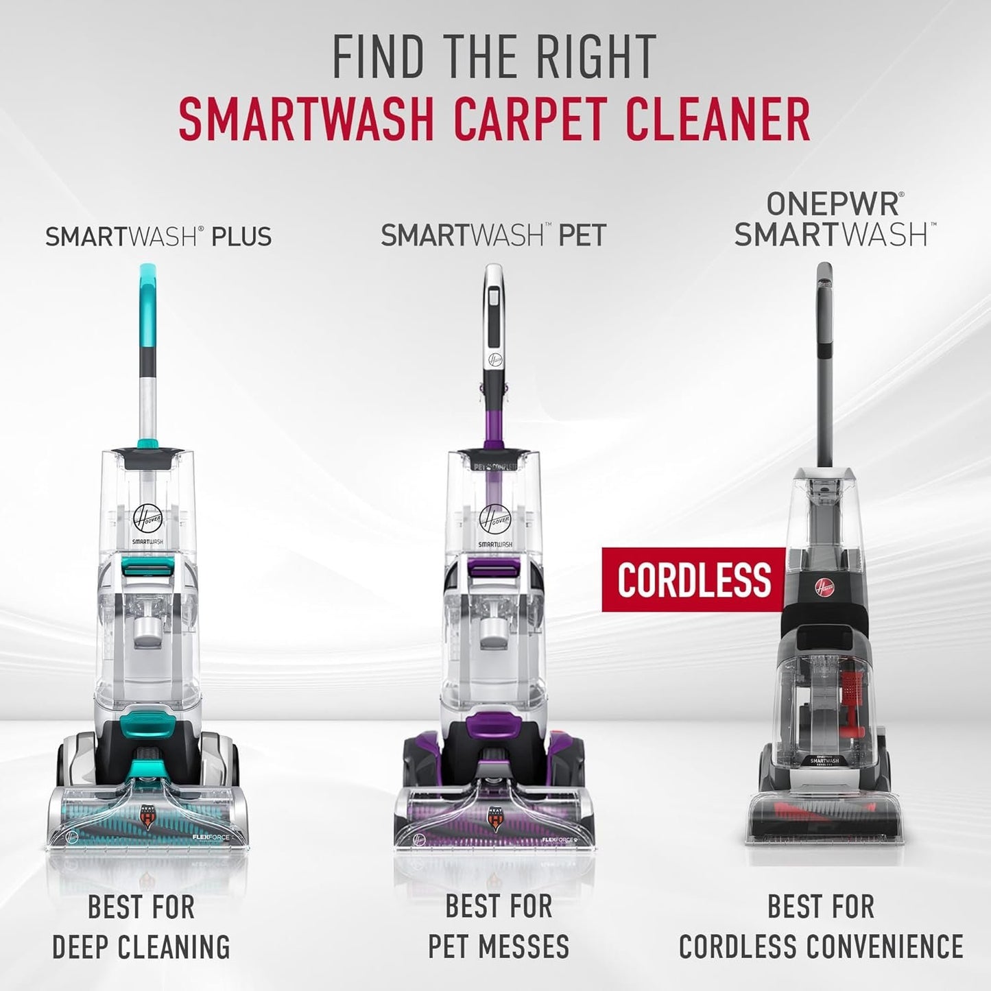 Hoover Smartwash Automatic Carpet Cleaner Machine, FH52000, Turquoise image 44