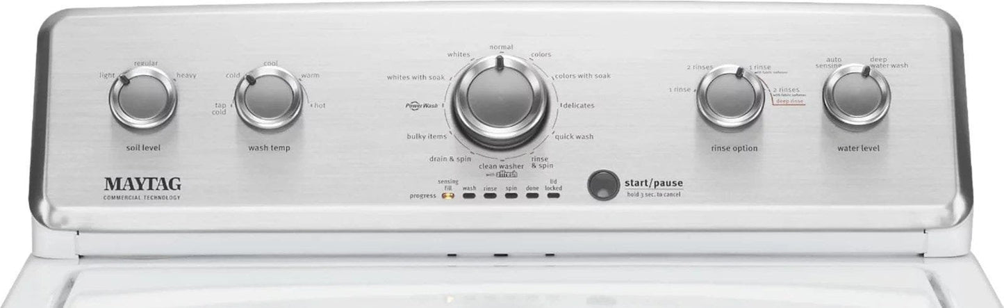 Maytag 3.8 Cu. Ft. High Efficiency Top Load Washer with PowerWash Agitator – White image 13