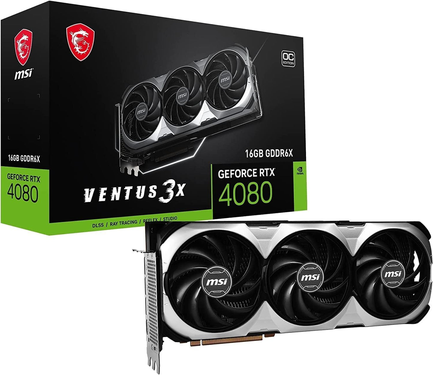 MSI Ventus GeForce RTX 4080 16GB GDDR6X PCI Express 4.0 Video Card RTX 4080 16GB VENTUS 3X OC image 0