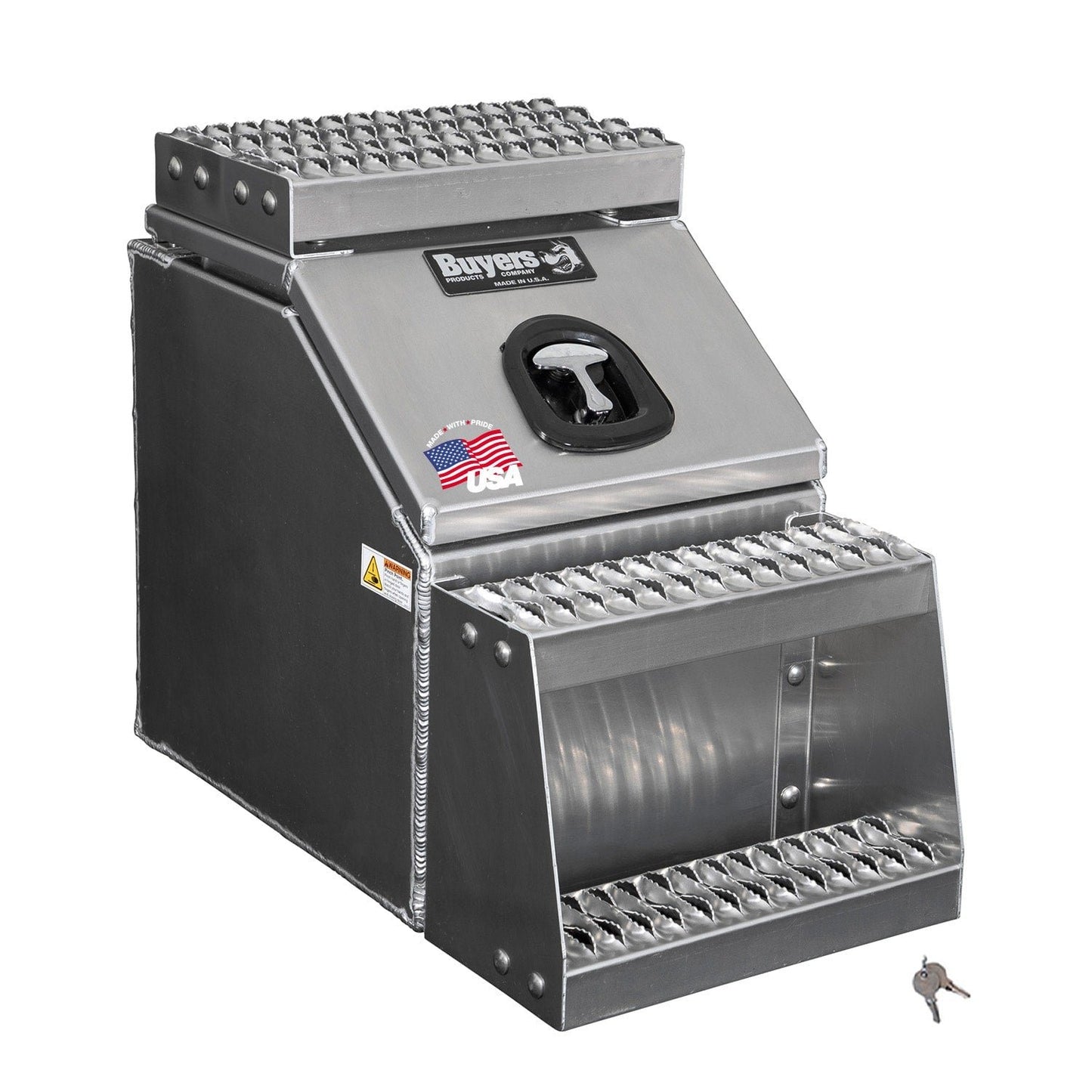 Buyers Products 28-in x 24-in x 19-in Smooth Aluminum Step Box Truck Tool Box 1705285 image 0