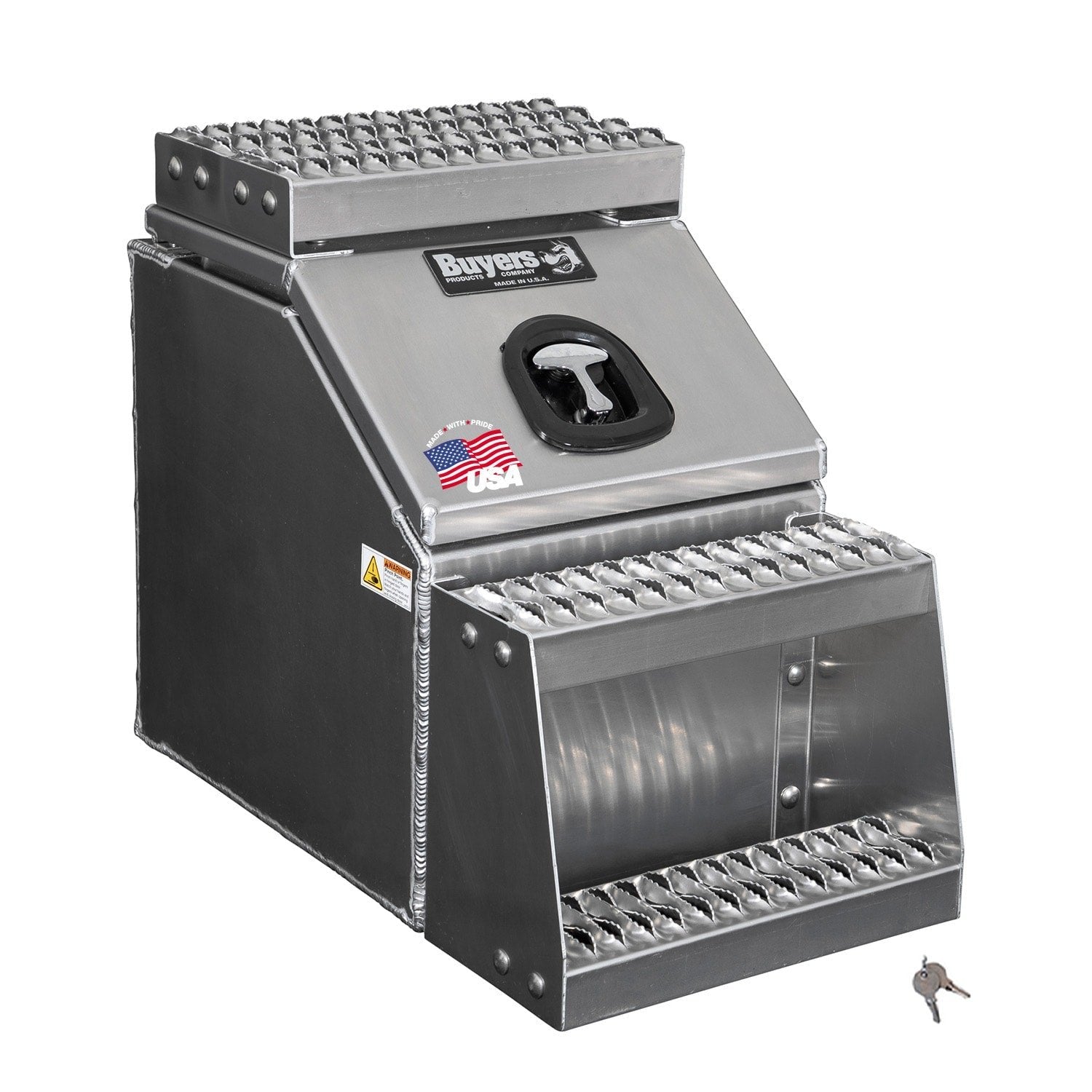 Buyers Products 28-in x 24-in x 19-in Smooth Aluminum Step Box Truck Tool Box 1705285 image 0