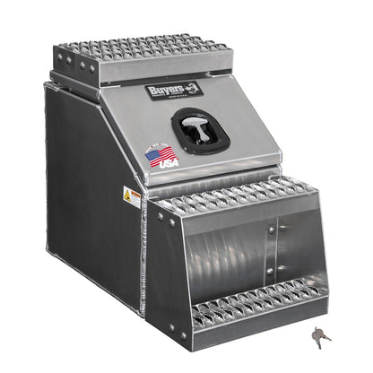Buyers Products 28-in x 24-in x 19-in Smooth Aluminum Step Box Truck Tool Box 1705285 image 0
