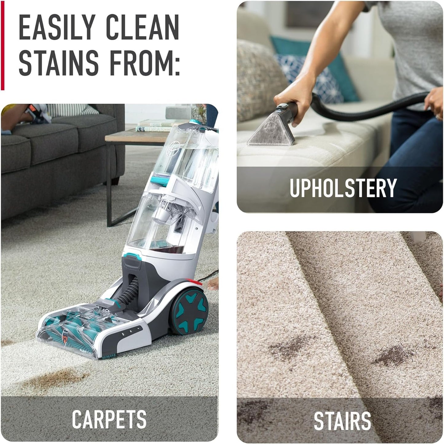 Hoover Smartwash Automatic Carpet Cleaner Machine, FH52000, Turquoise image 27