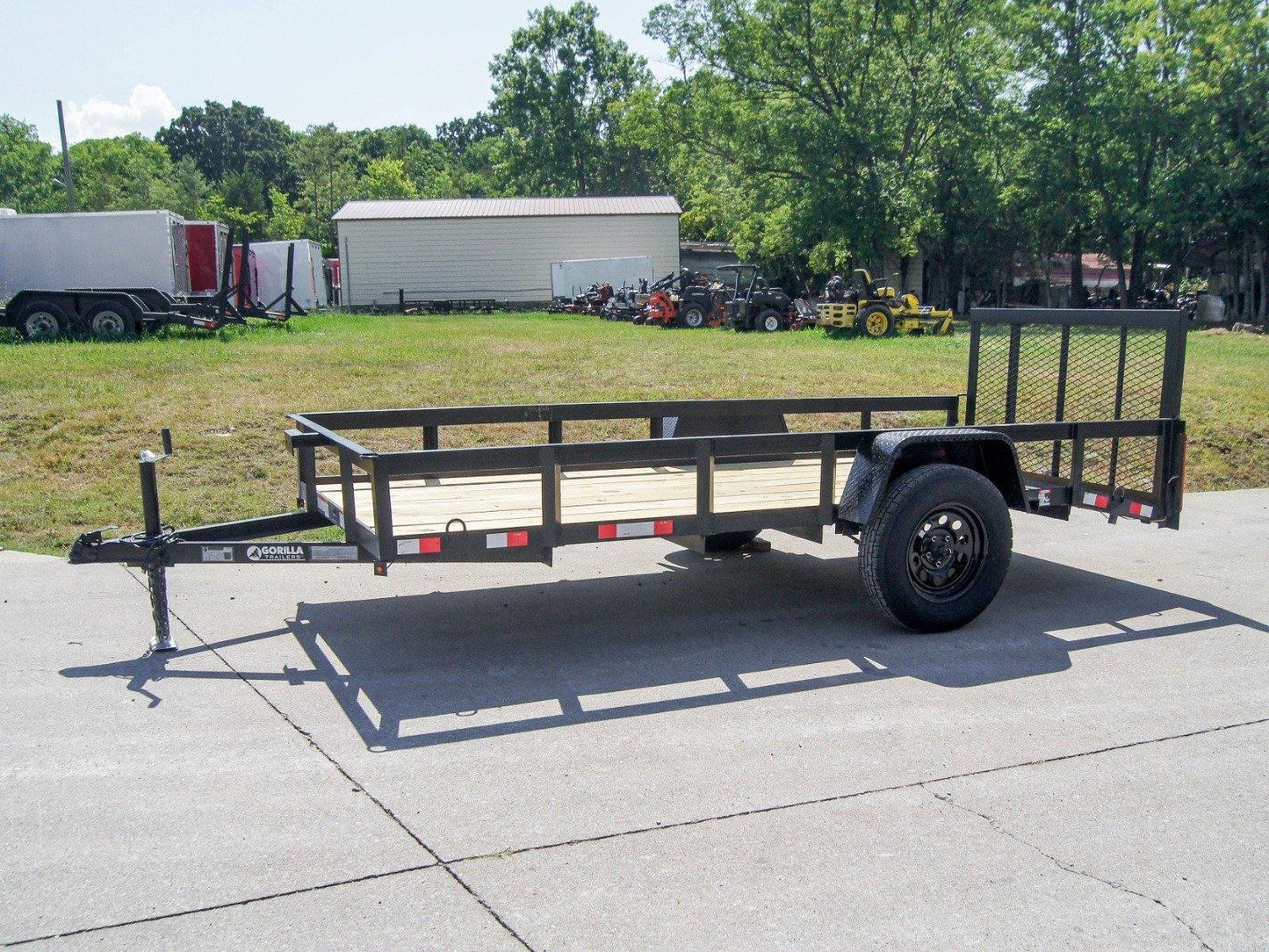 5×12 Powder Coated Dovetail Utility Trailer 3500lb Axle image 1