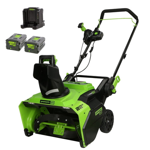 Greenworks 60V 22″ Snow Blower Battery Powered Brushless Motor image 0