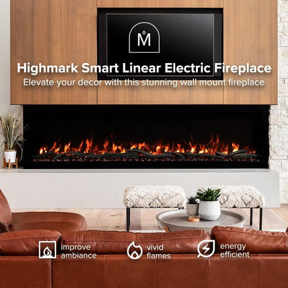 Modern Ember Highmark 60-Inch Smart Linear Electric Fireplace, WiFi & 10-Color Flames image 37